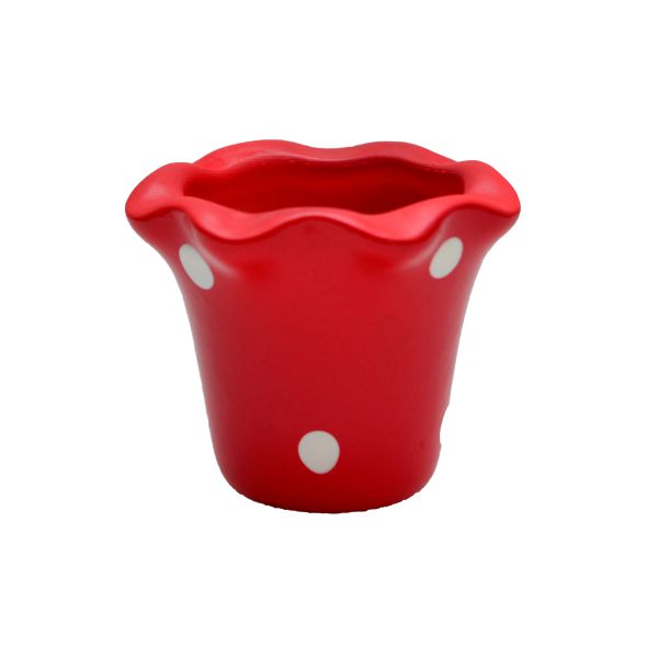 Vaso Vermelho bolinhas